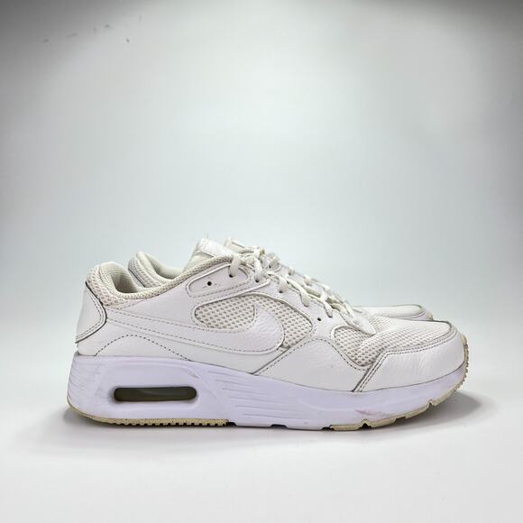Nike Air Max SC Triple White Photon Dust Athletic Running Shoes Women Size 8 - Picture 1 of 9